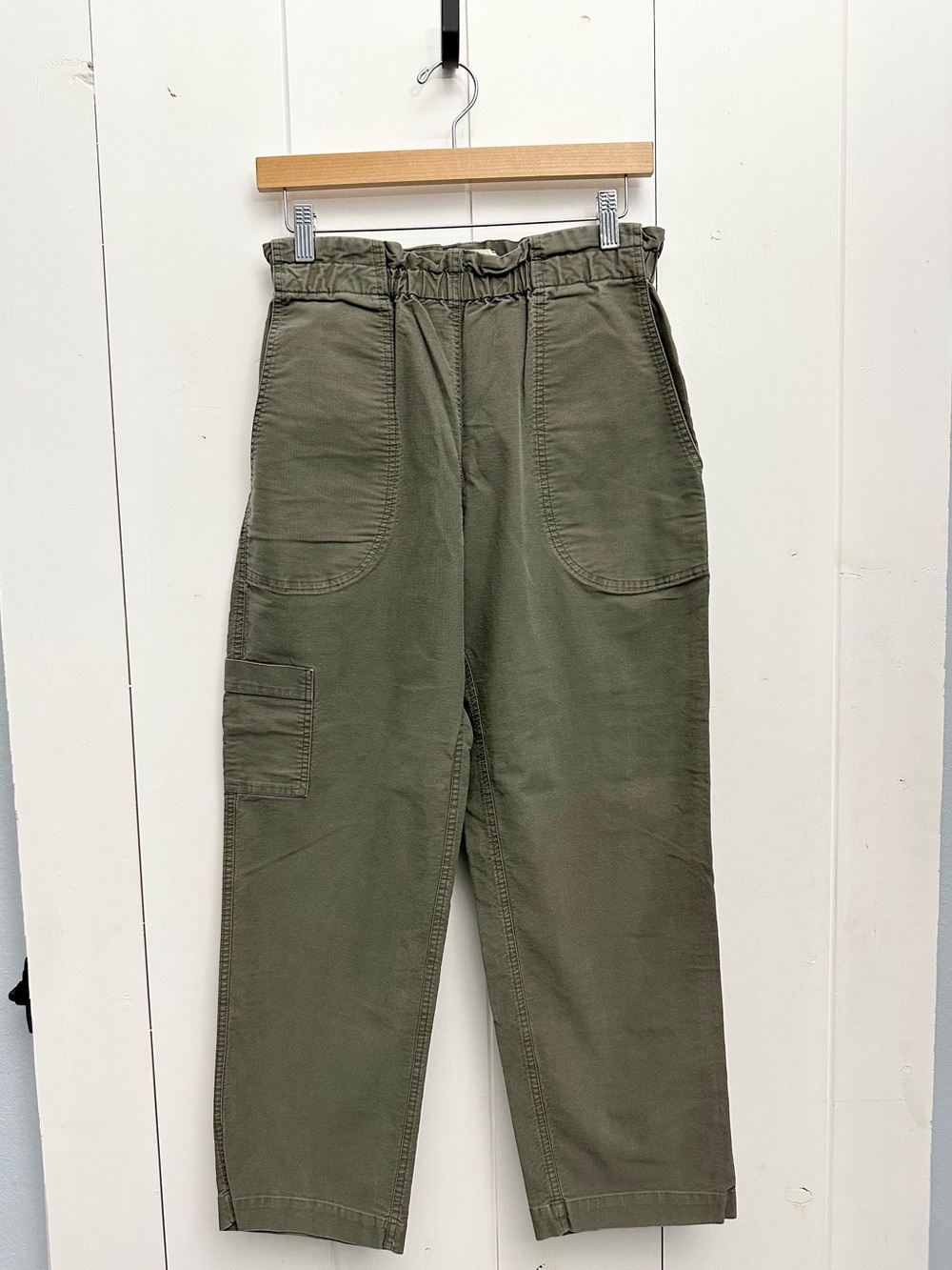 Pietsie Baja Cotton Pant In Olive Green Size Medium